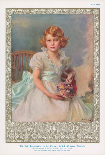 Princesse Elizabeth, fille aînée du roi George VI, future reine Elizabeth II - Philip de László